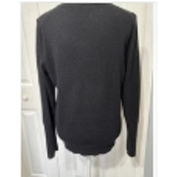 J Crew Black Ladies V-neck Wool Cashmere Large Sweater Soft Cozy Classy - Picture 4 of 5
